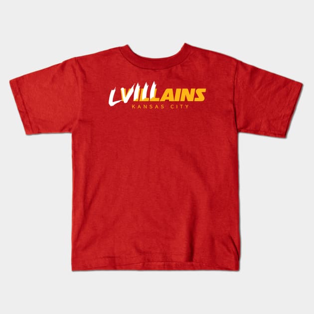 Kansas City Chiefs Villains Kids T-Shirt by Super Secret Villain